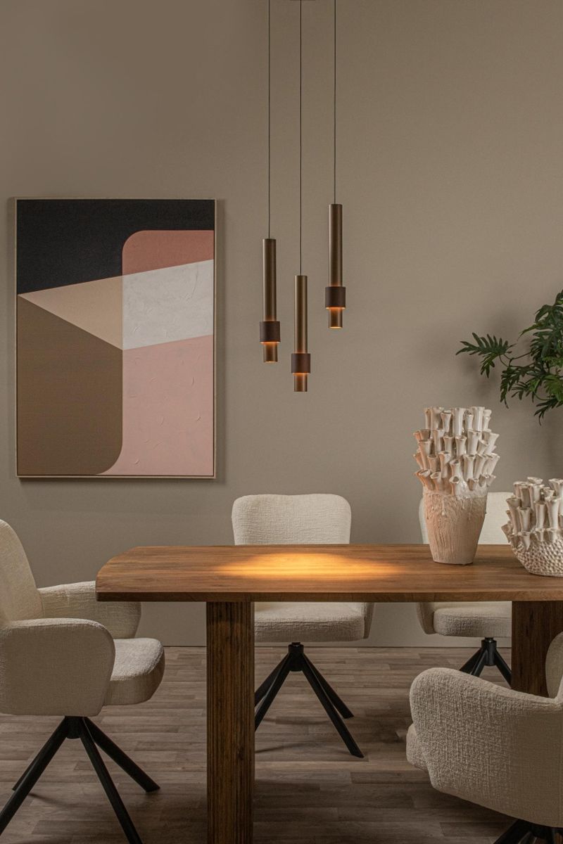 Lucide MARGARY - Závesné svietidlo - Ø 28 cm - LED Rozm. - 3x4W 2700K - Káva